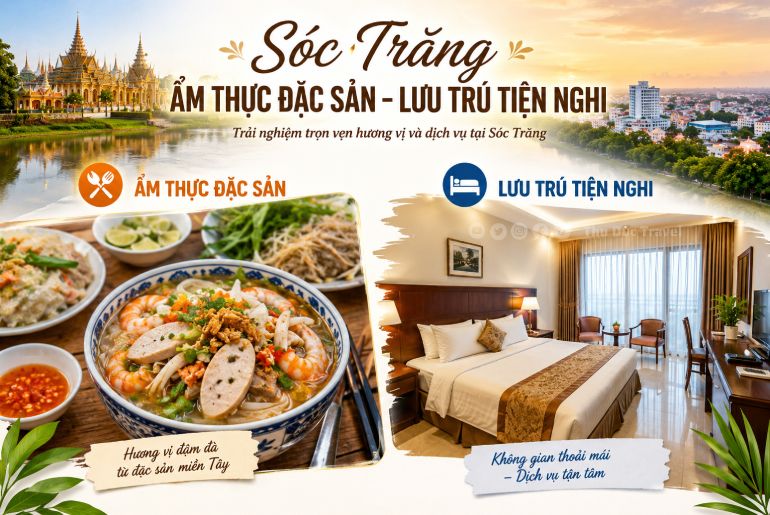 Những Địa Điểm Lưu Trú Và Ăn Uống Dành Cho Du Khách Khi Đến Sóc Trăng